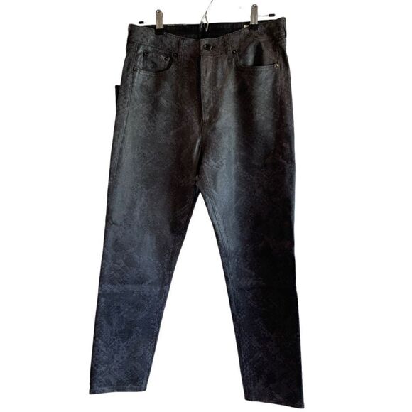 Rag & Bone Nina High-Rise Ankle Cigarette Snakeprint Jeans.Size 29 - Picture 9 of 16